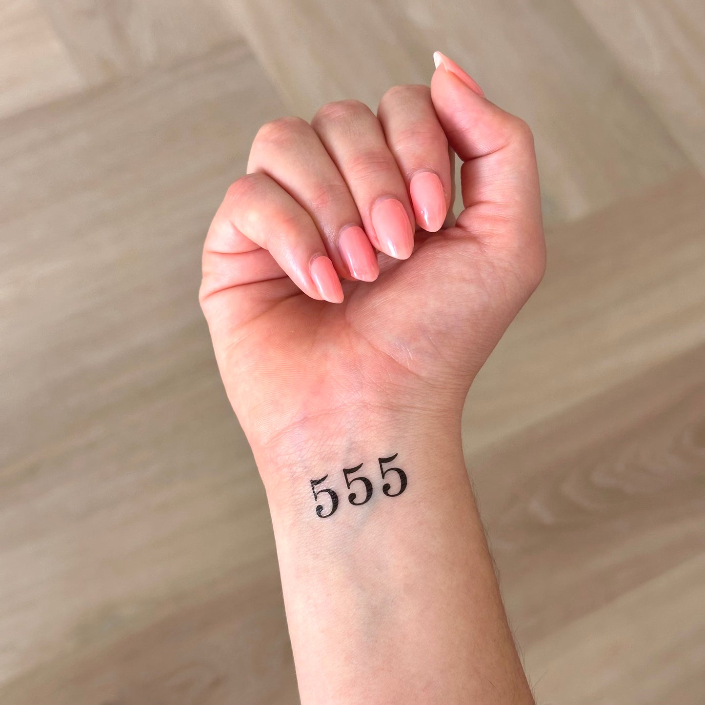 555 Angel Number (set of 2) - Temporary Tattoo