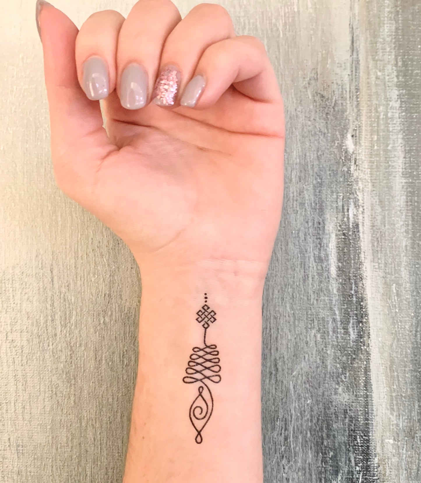 Unalome Square (set of 2) - Temporary Tattoo