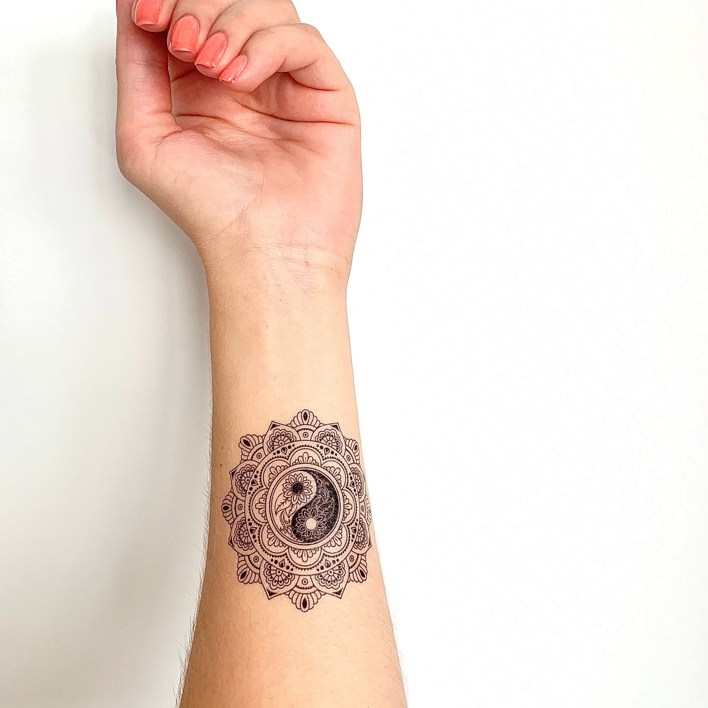 Mandala Yin Yang (set of 2) - Temporary Tattoo
