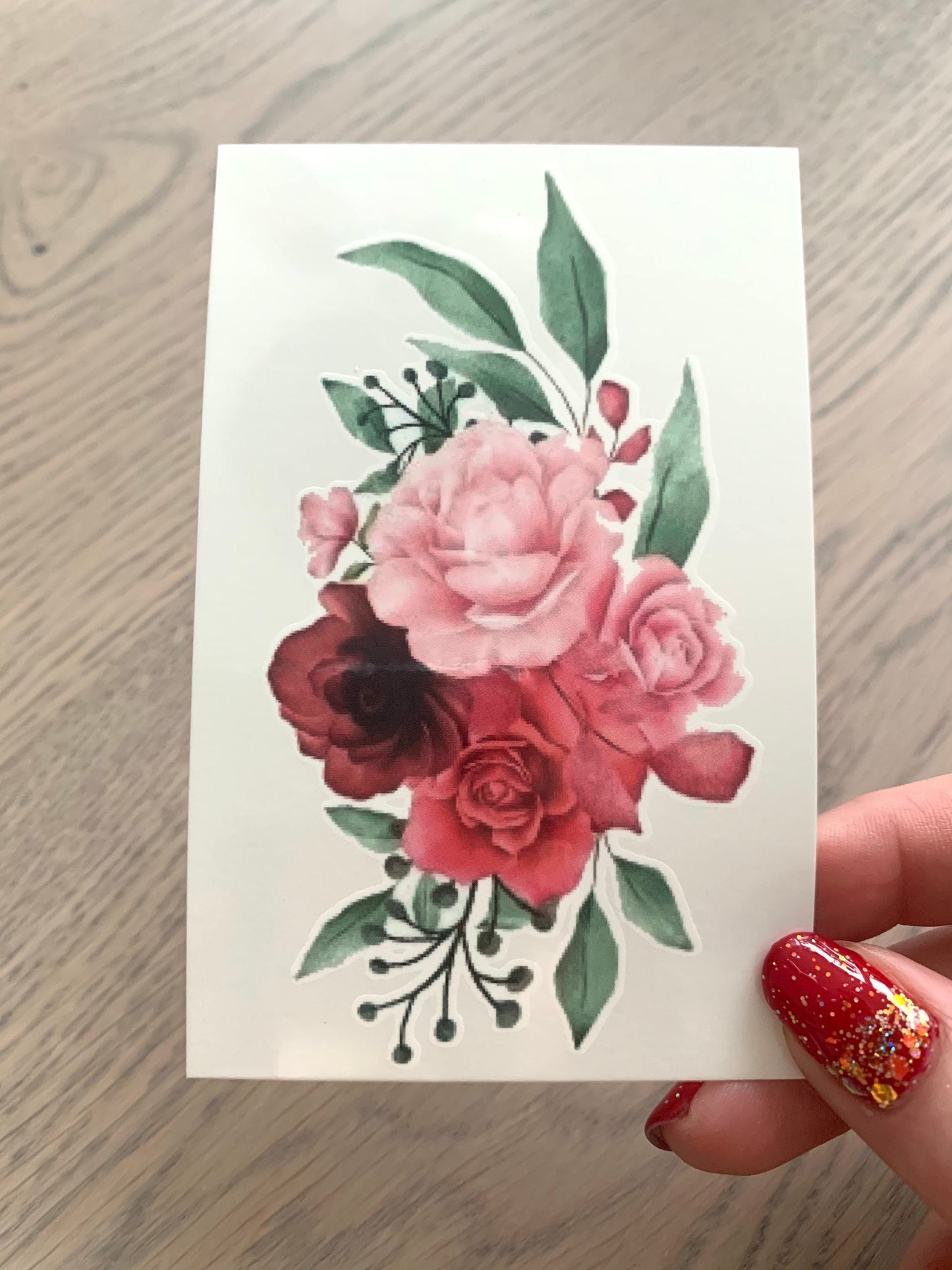 Floral color G (set of 2) - Temporary Tattoo