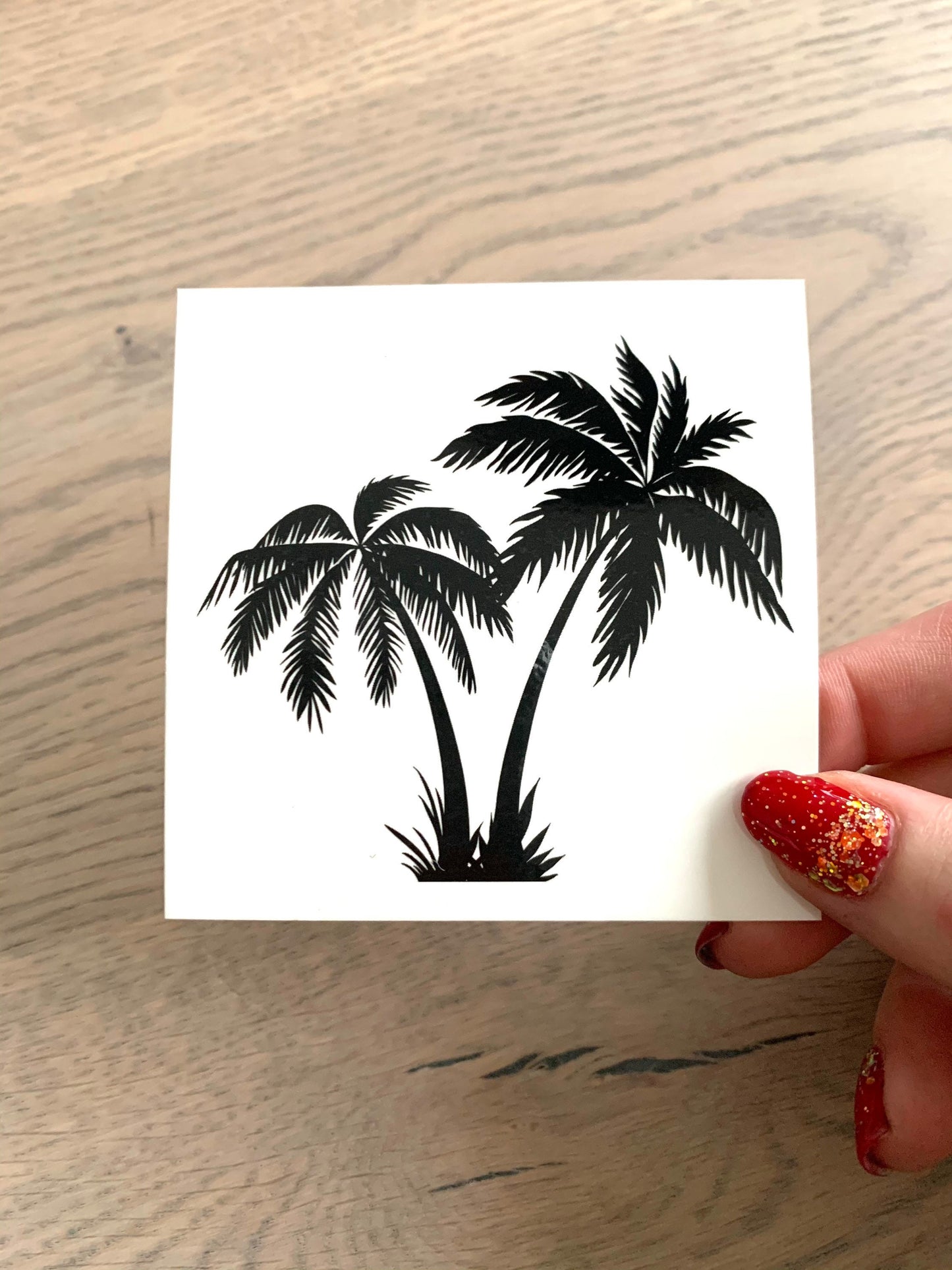 Palm Tree Double (set of 2) - Temporary Tattoo
