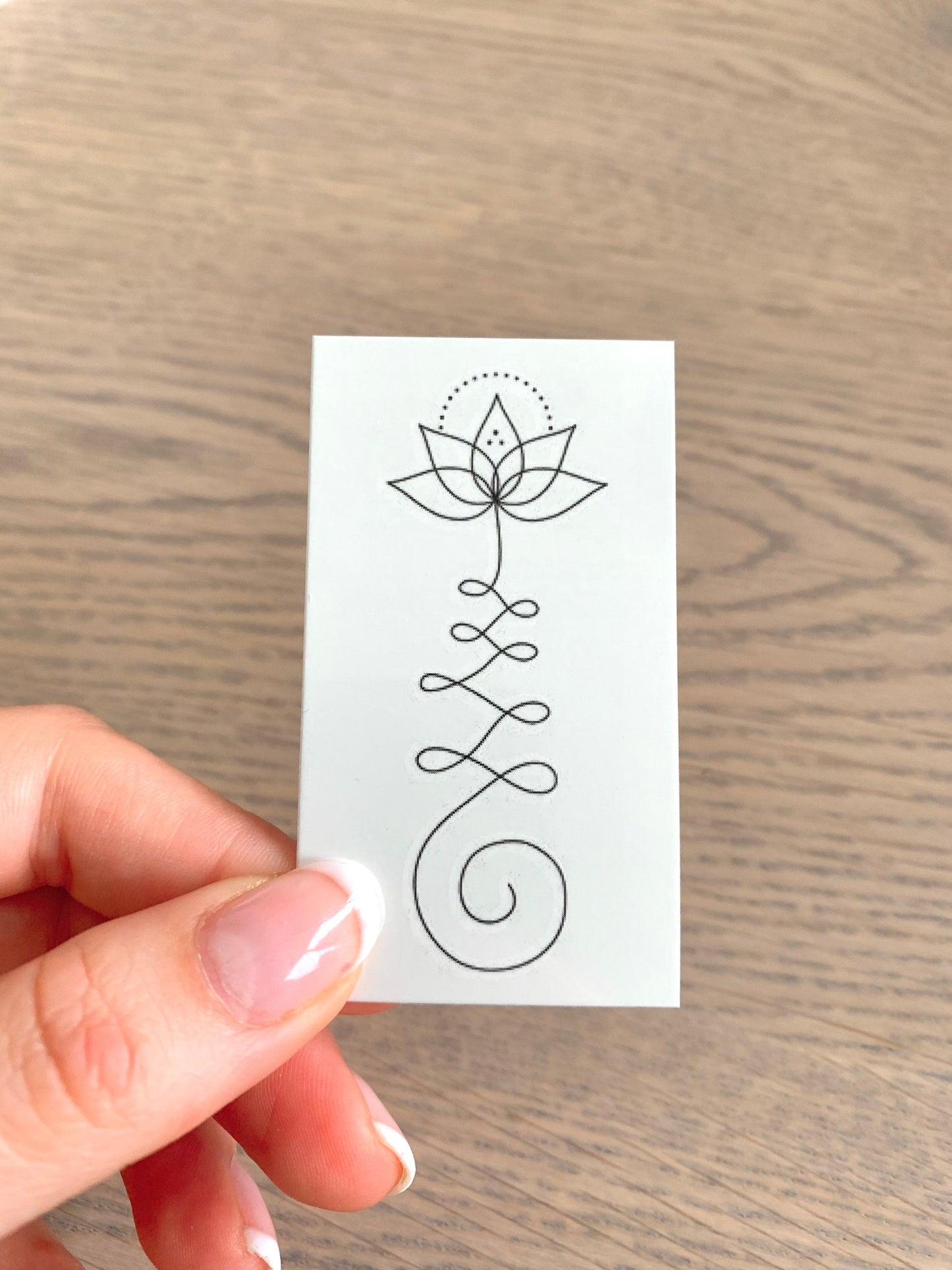 Unalome Lotus Swirl 2.0 (set of 2) - Temporary Tattoo