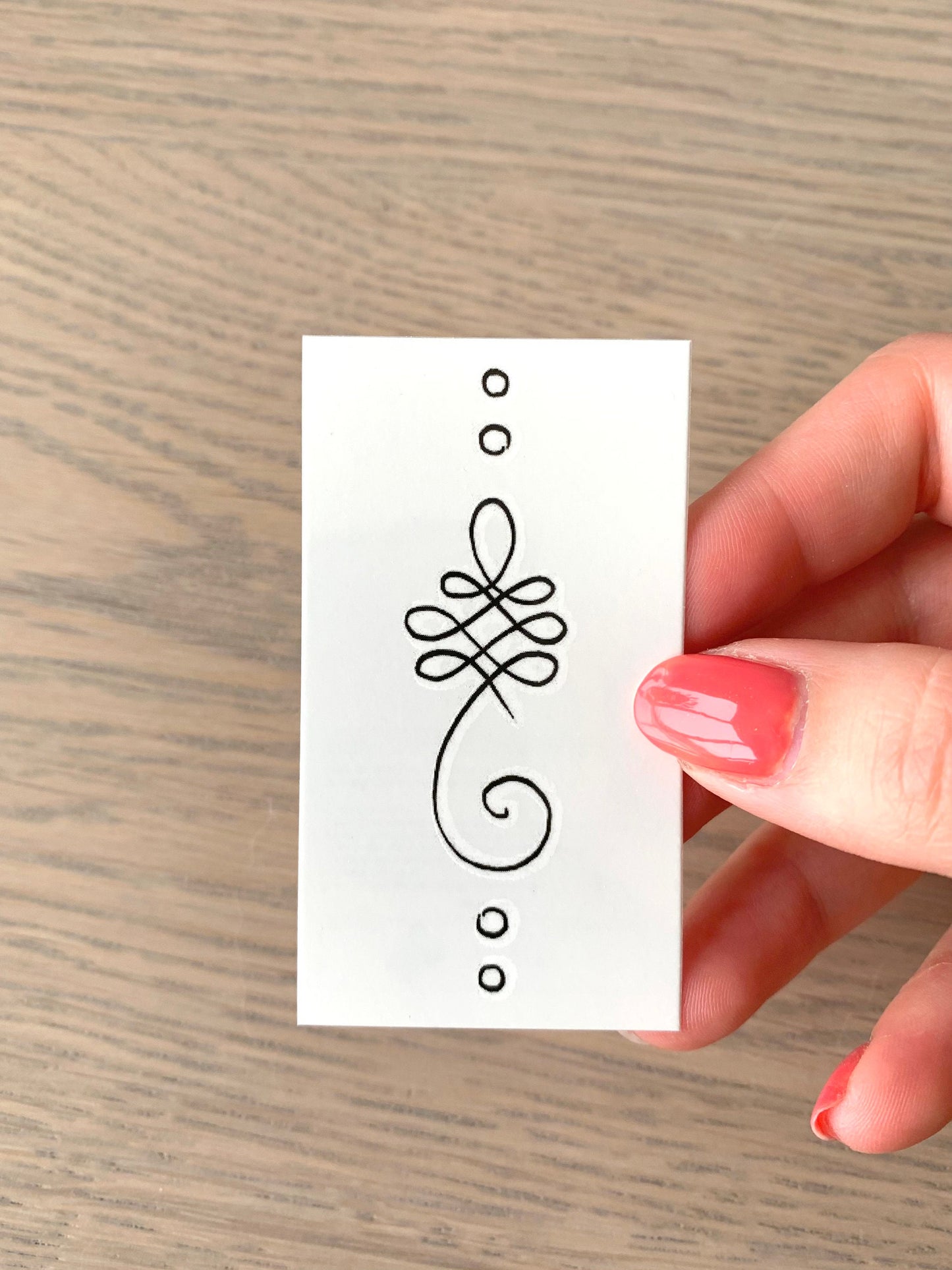 Unalome Swirl Dots (set of 2) - Temporary Tattoo