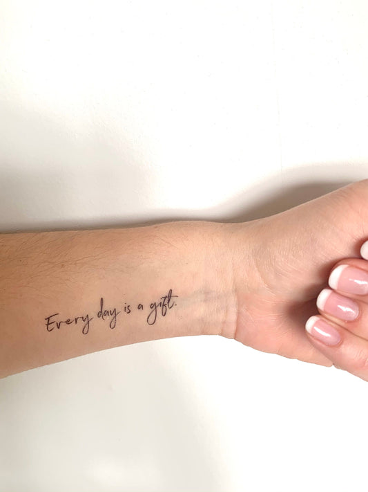 Everyday is a gift (set of 2) - Temporary Tattoo