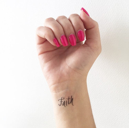 Faith - Temporary Tattoo (set of 2 or 4)