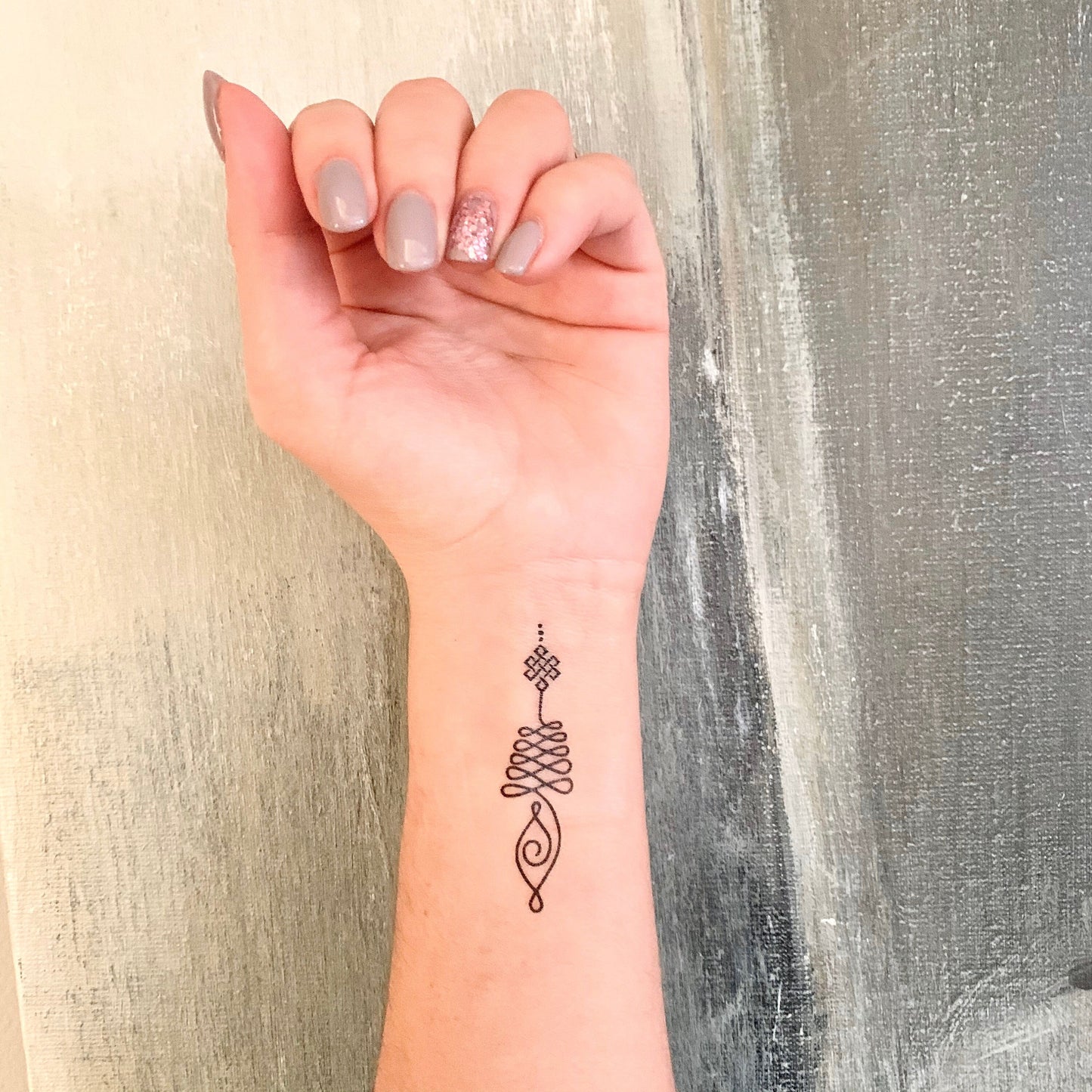 Unalome Square (set of 2) - Temporary Tattoo