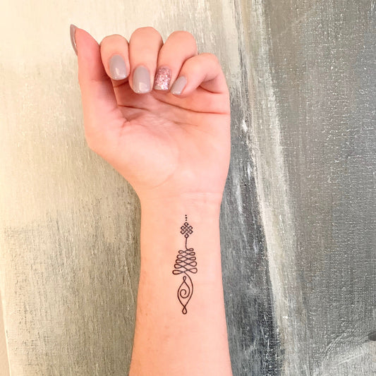 Unalome Square (set of 2) - Temporary Tattoo