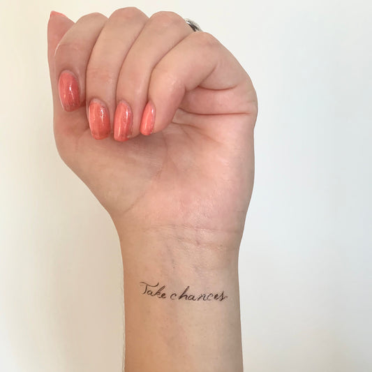 Take Chances (set of 2) - Tempory tattoo