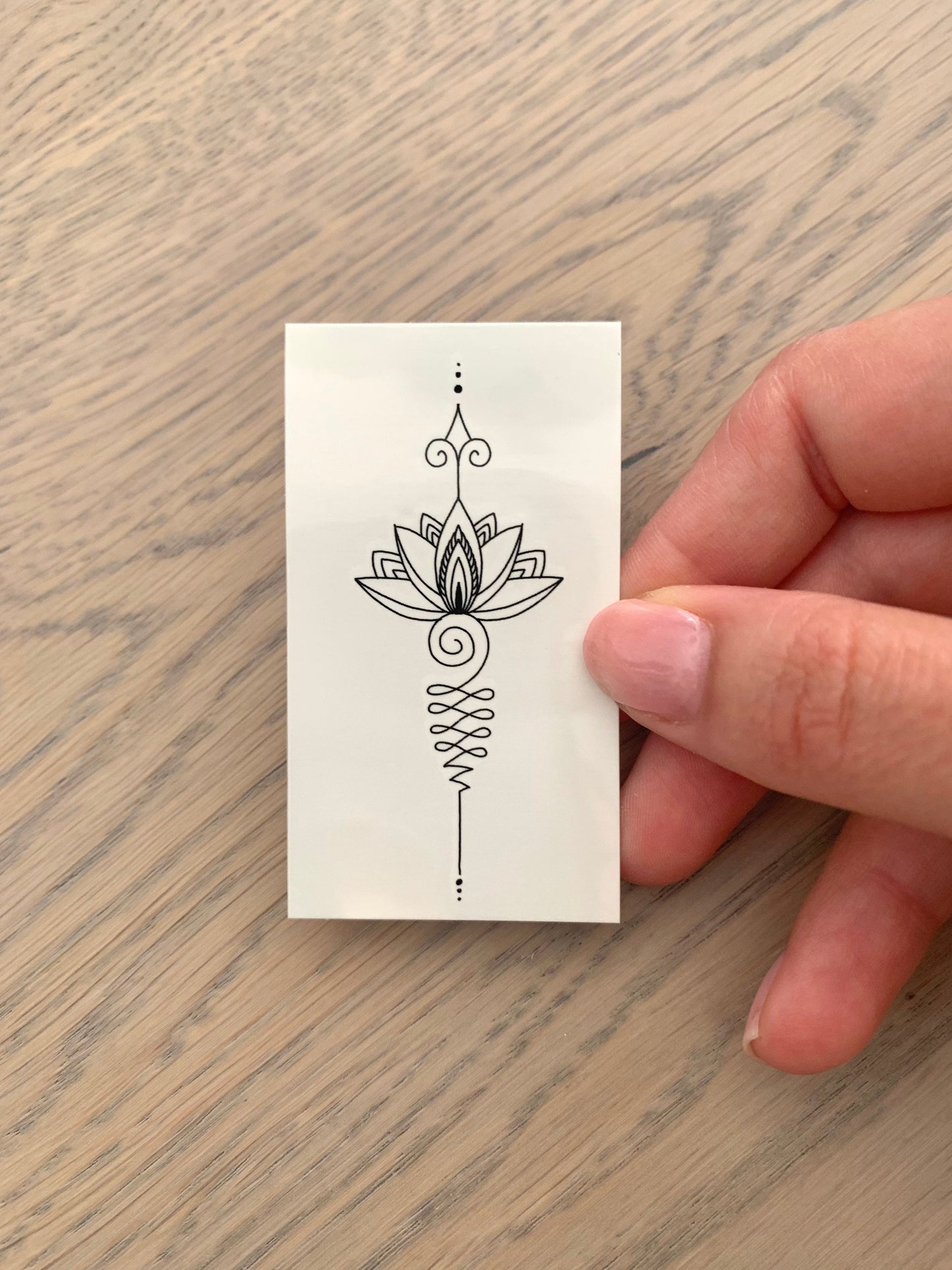 Unalome Lotus Art (set of 2) - Temporary Tattoo