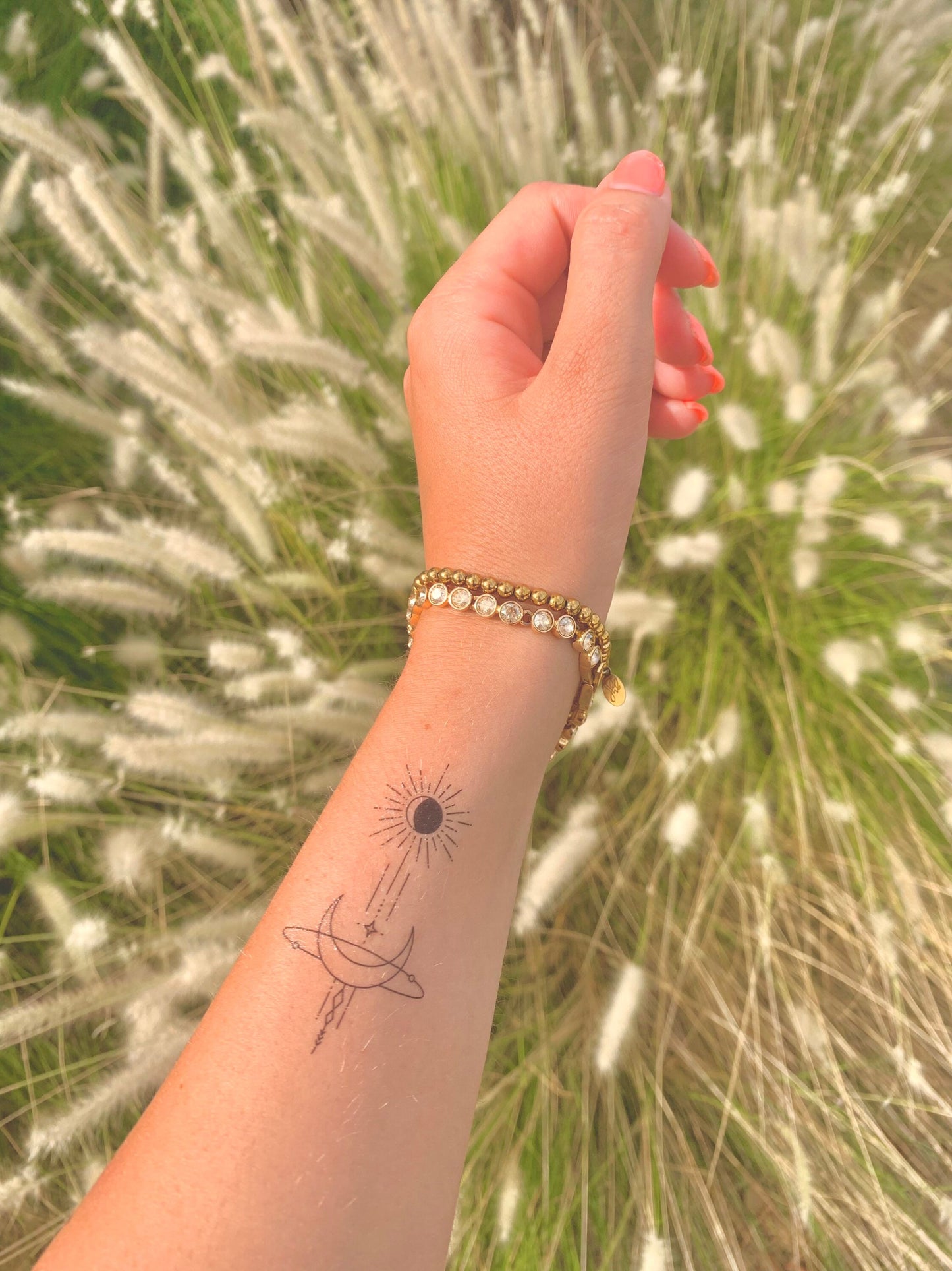 Sun Moon (set of 2) - Temporary Tattoo