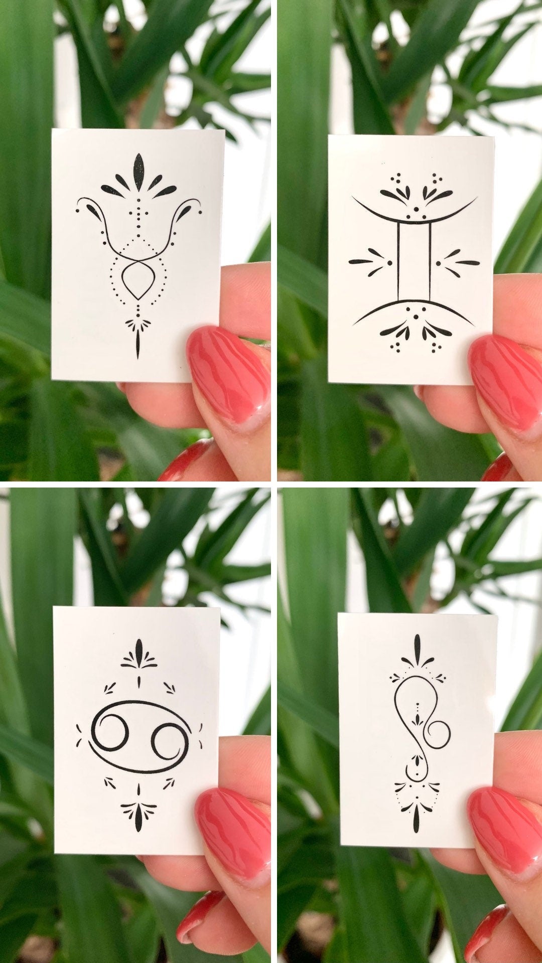 Zodiac Signs/Horoscope (set of 2) - Temporary Tattoo