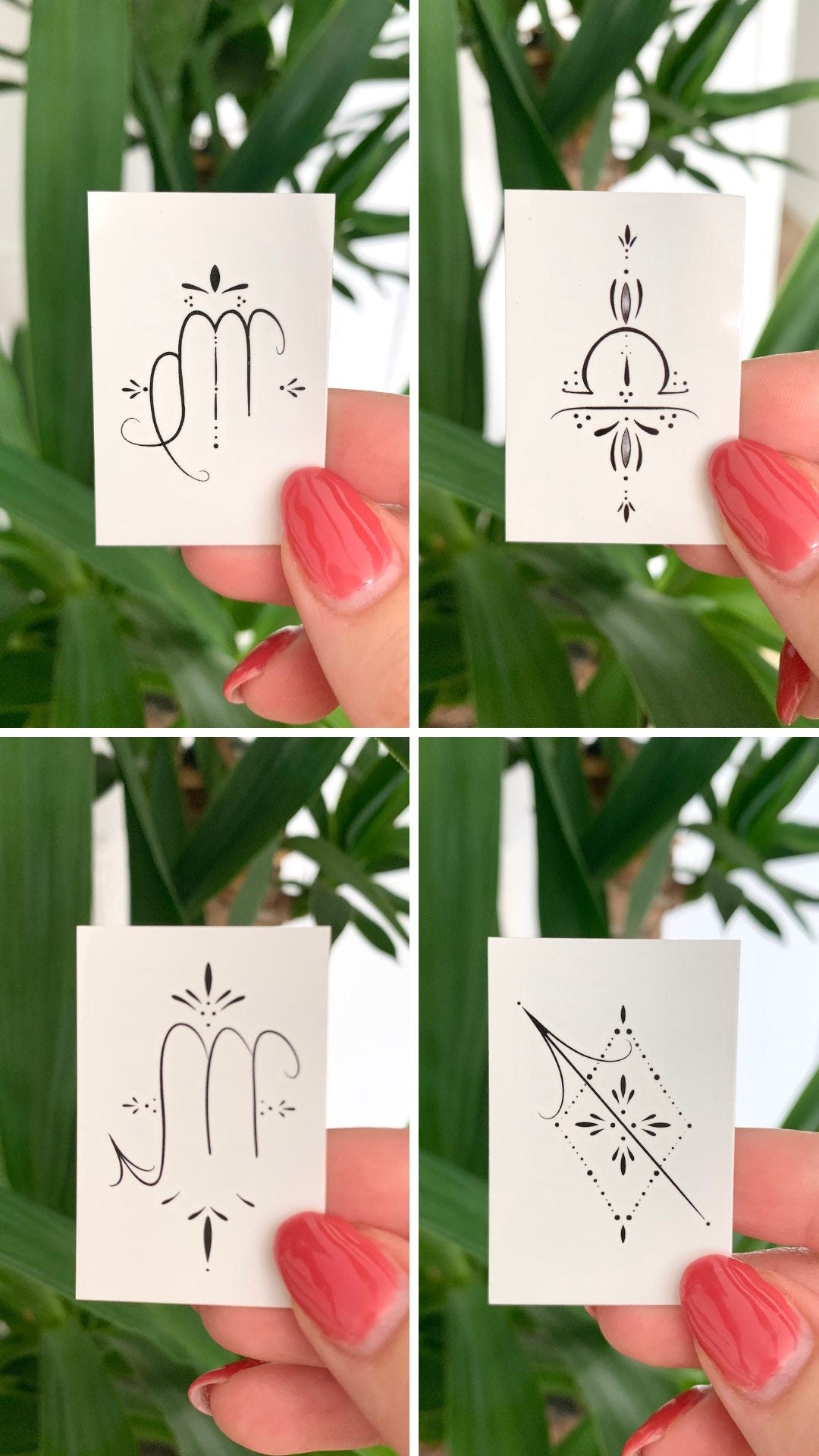 Zodiac Signs/Horoscope (set of 2) - Temporary Tattoo