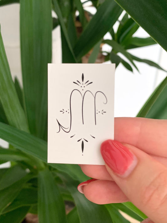 Scorpio Zodiac Sign (set of 2) - Temporary Tattoo