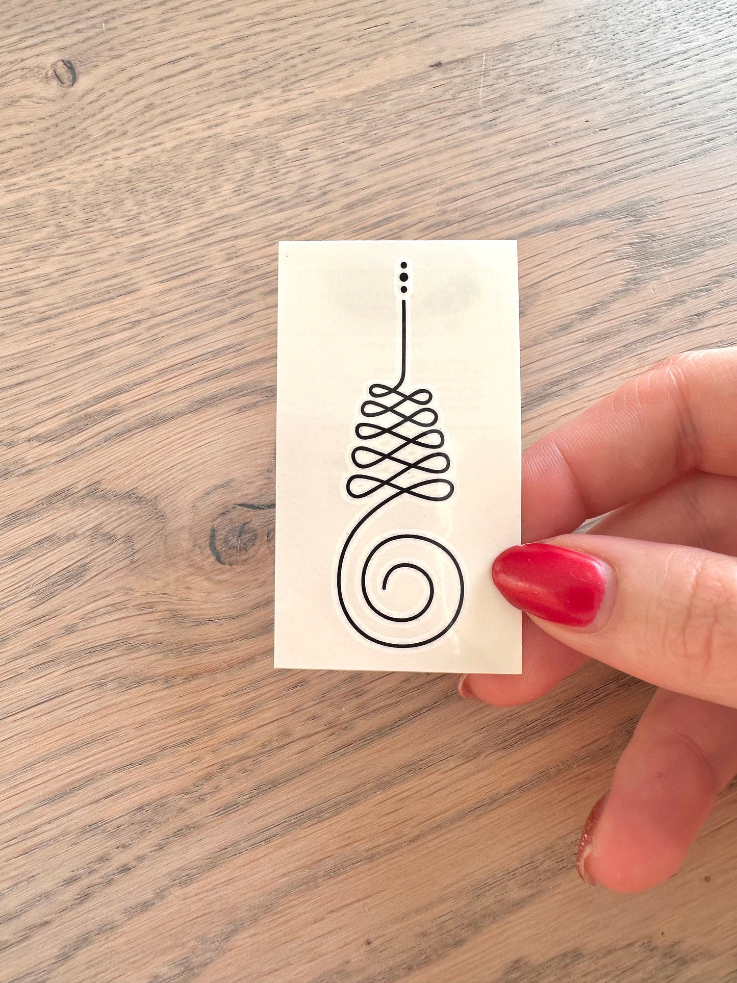 Unalome Swirl (set of 2) - Temporary Tattoo