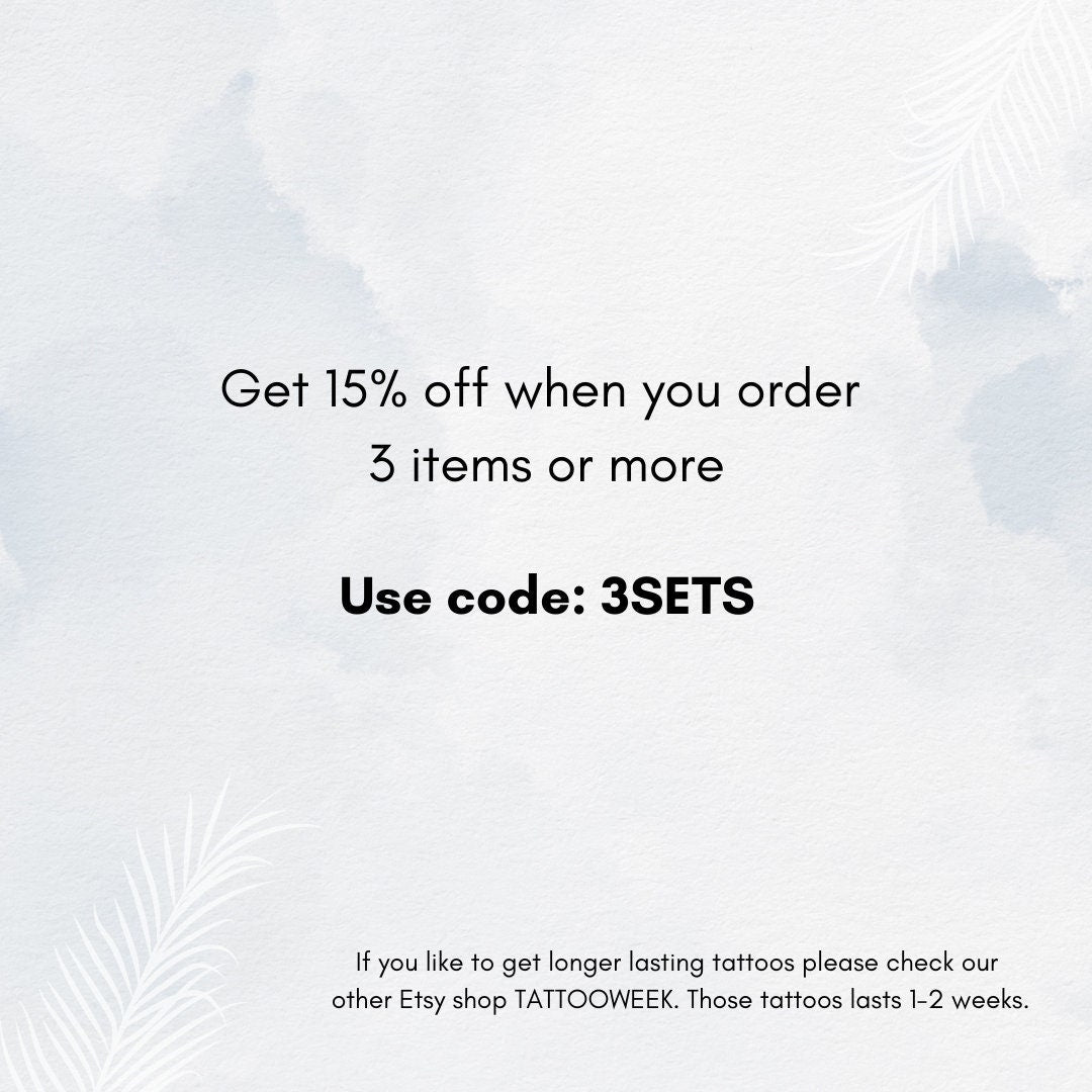 One of a Kind (set of 2) - Temporary Tattoo