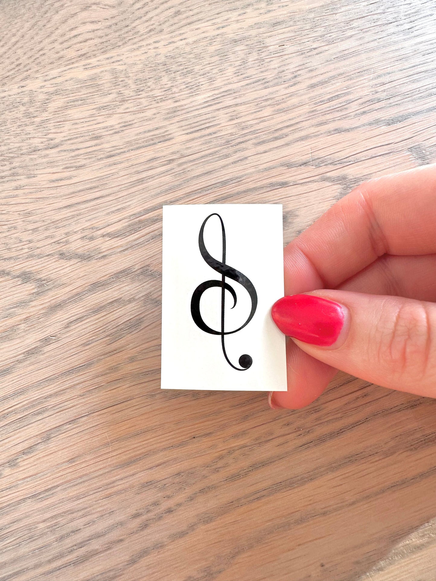 Treble Clef/Music Notes (set of 2) - Temporary Tattoo