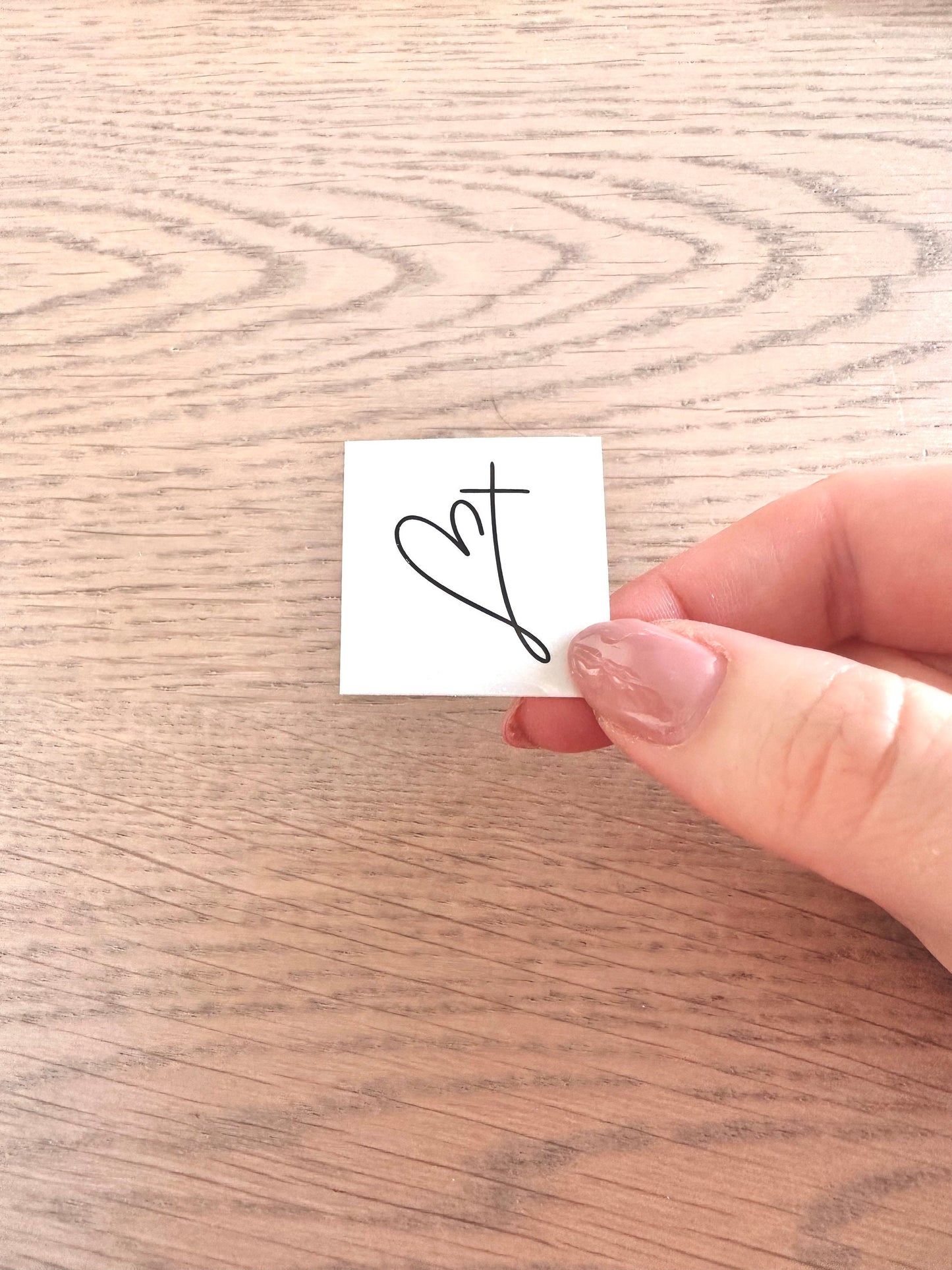 Heart Cross (set of 2) - Temporary Tattoo