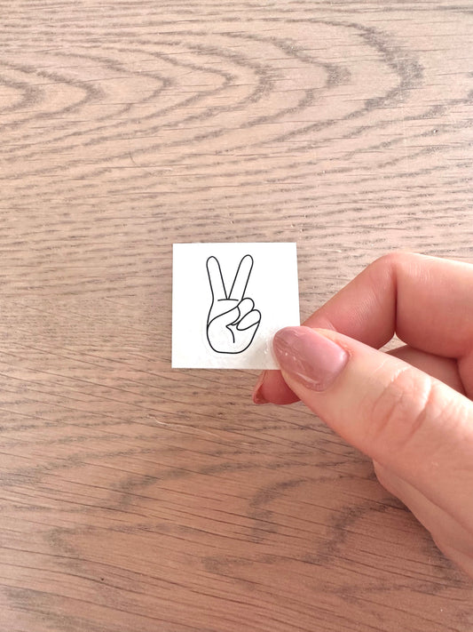 Peace Fingers (set of 2) - Temporary Tattoo