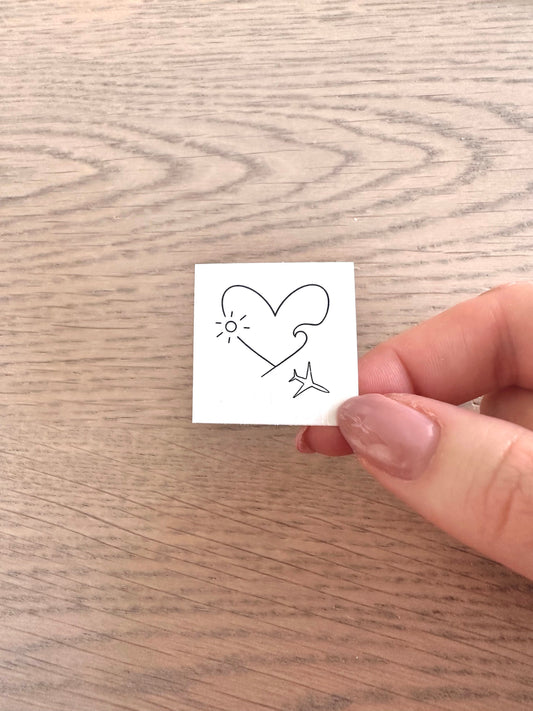 Love Traveling/Love Vacation Holiday (set of 2) - Temporary Tattoo
