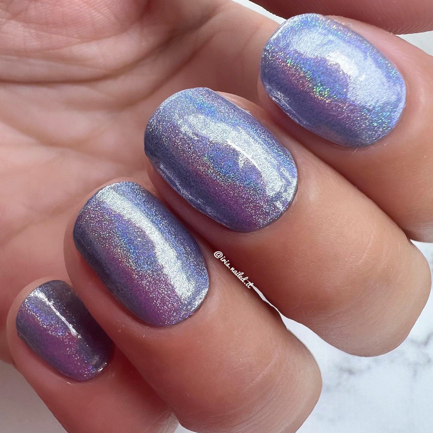UV/LED Gel Nail Stickers | Semi Cured | Sparkle Blue | 20 Nail Wraps