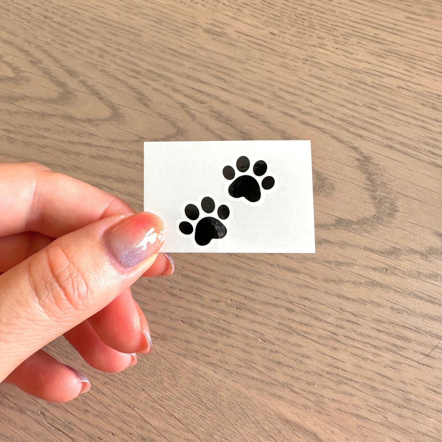 Black Double Paw (set of 2) - Temporary tattoo