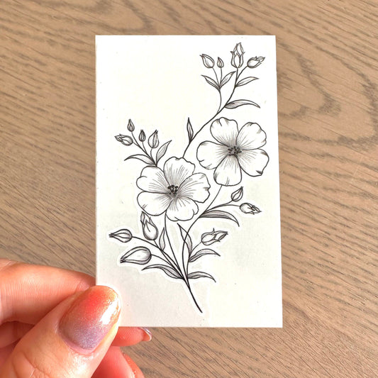 Cosmos Wild Flower (set of 2) - Temporary Tattoo