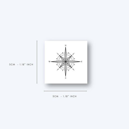 Small Compass (set of 2) - Temporary Tattoo