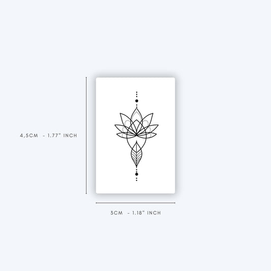 Fancy Lotus (set of 2) - Temporary Tattoo
