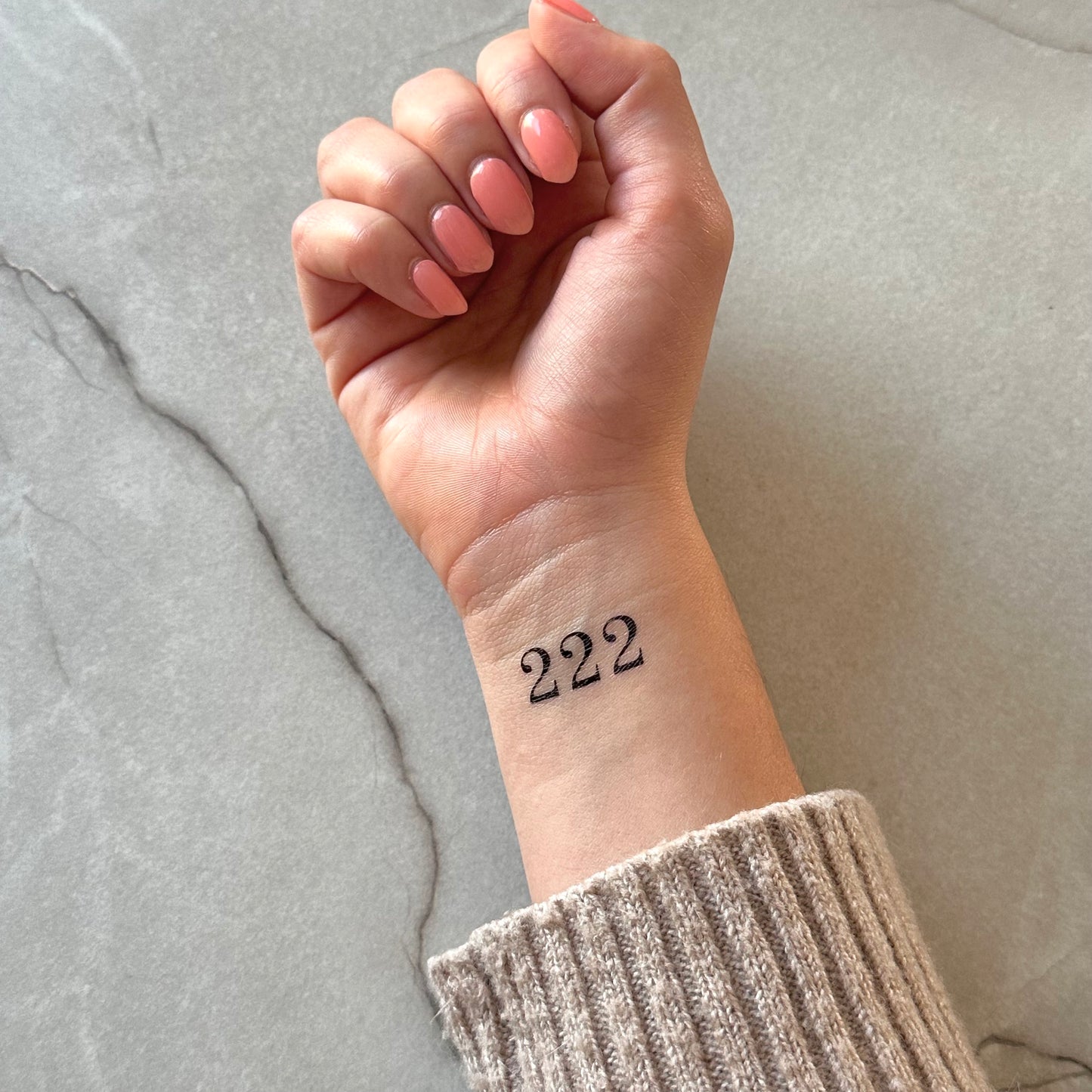 333 Angel Number (set of 2) - Temporary Tattoo