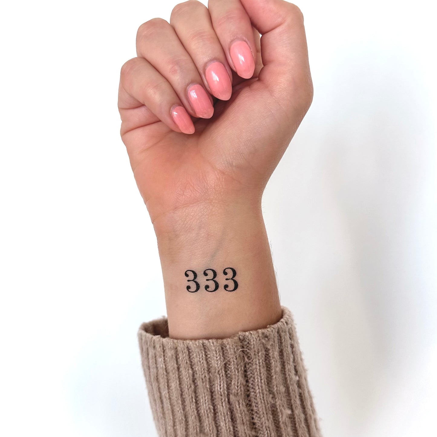 333 Angel Number (set of 2) - Temporary Tattoo