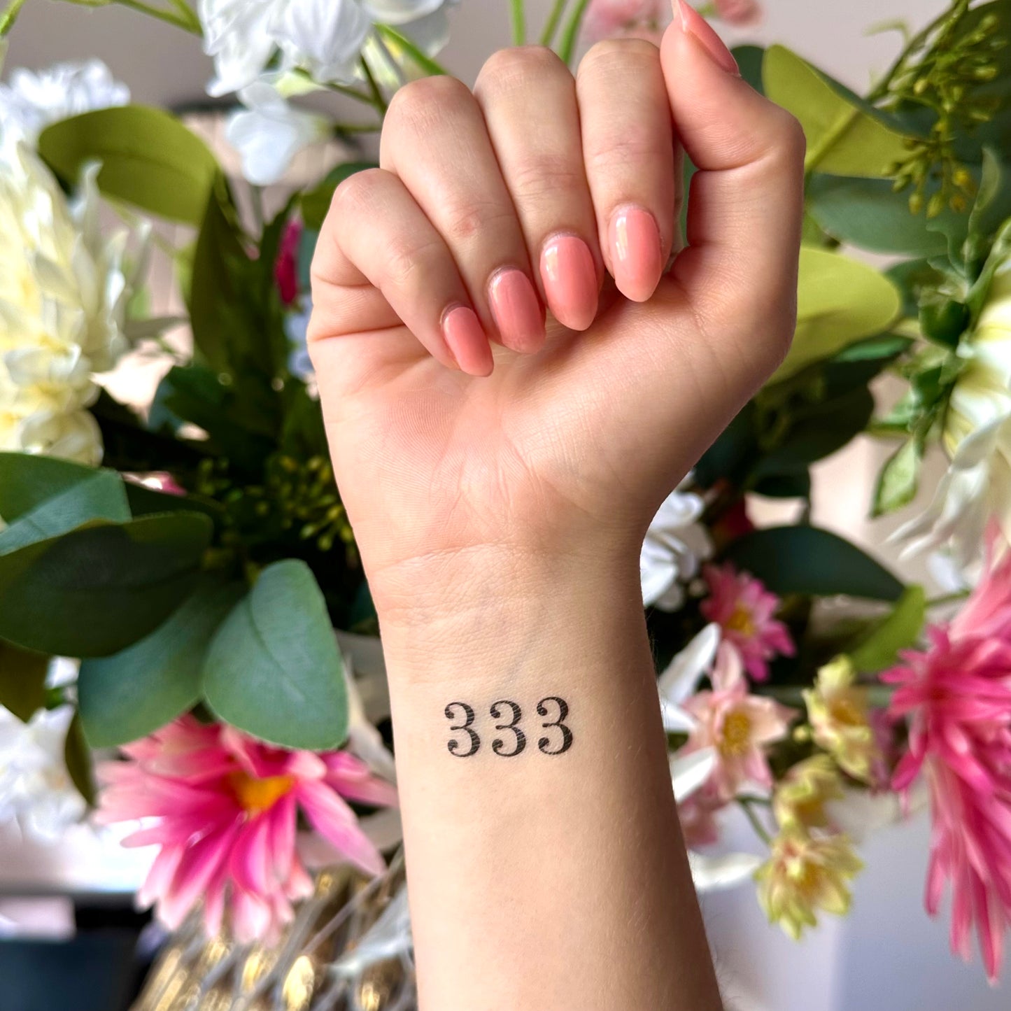 777 Angel Number (set of 2) - Temporary Tattoo