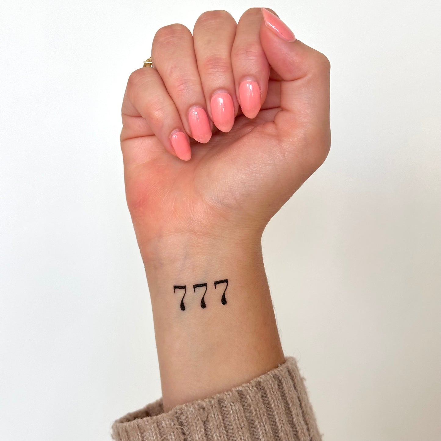 777 Angel Number (set of 2) - Temporary Tattoo