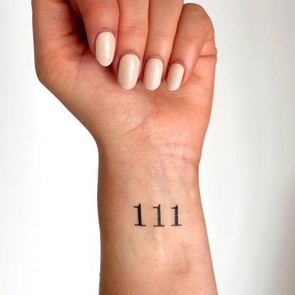 333 Angel Number (set of 2) - Temporary Tattoo