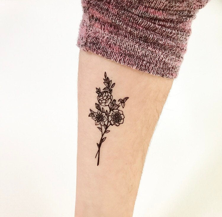 Flower (set of 2) - Temporary Tattoo