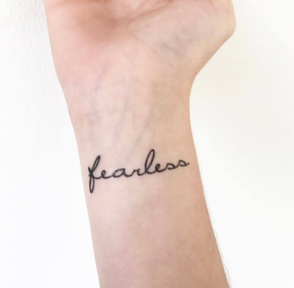 Fearless (set of 2) - Temporary Tattoo