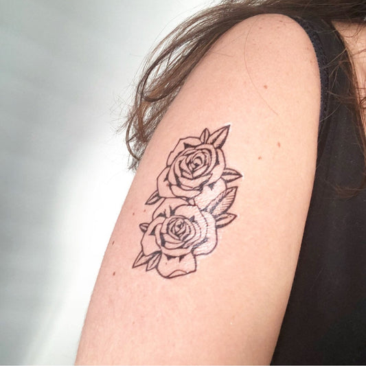 Double Rose (set of 2) - Temporary Tattoo