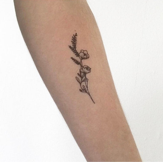 Flower Thin (set of 2) - Temporary Tattoo