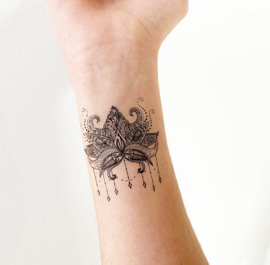 Boho Lotus (set of 2) - Temporary Tattoo