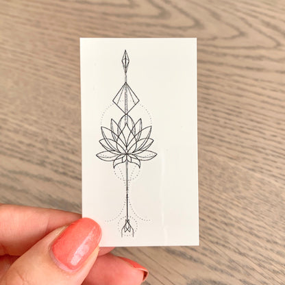 Arrow Lotus (set of 2) - Temporary Tattoo