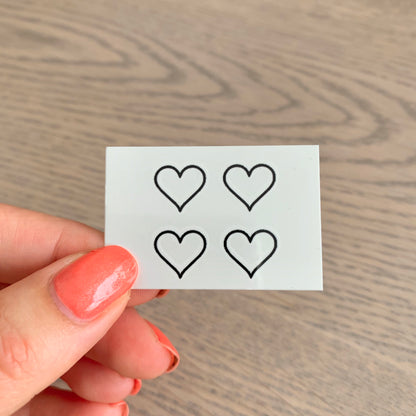 Hearts (set of 4) - Temporary Tattoo