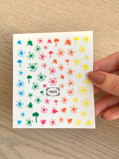 Nail Decals/Stickers - Color Splash