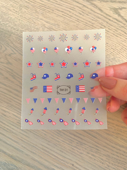 Nail Decals/Stickers - 4th of July