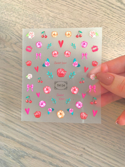 Nail Decals/Stickers - Cute Love