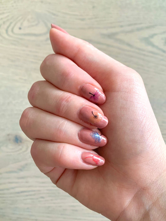 Nail Decals/Stickers - Watercolored Flowers