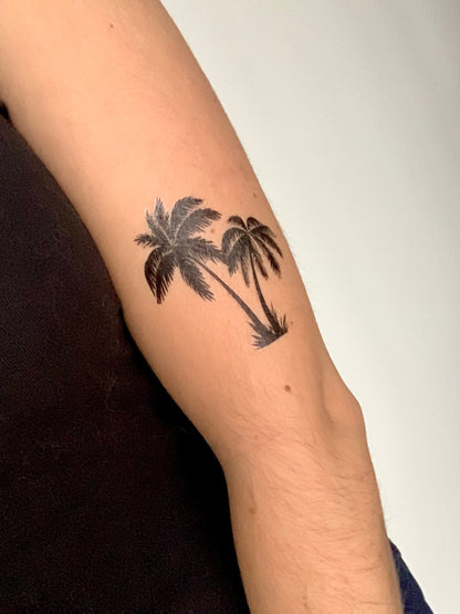 Palm Tree Double (set of 2) - Temporary Tattoo