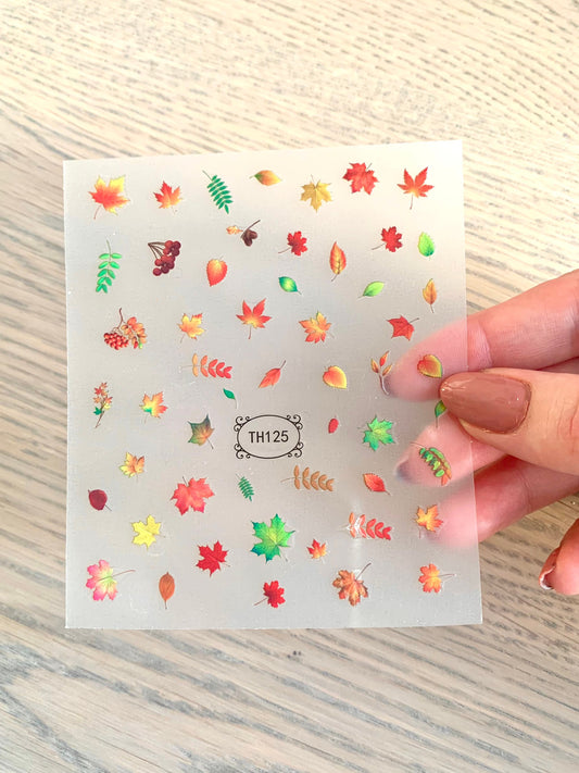 Nail Decals/Stickers - Autumn Fall Leafs