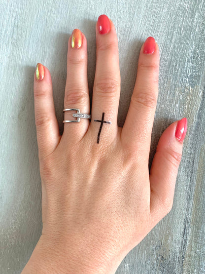 Cross/Faith (set of 2) - Temporary Tattoo