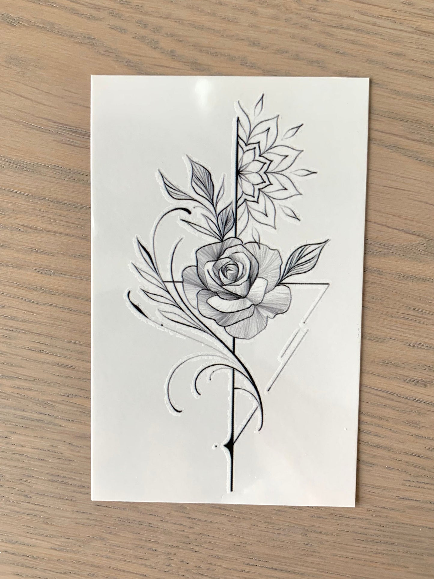 Triangle Rose (set of 2) - Temporary Tattoo