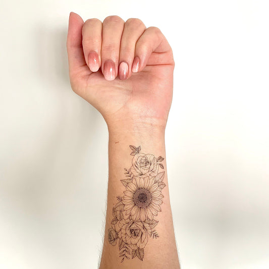 Floral Sunflower (set of 2) - Temporary Tattoo