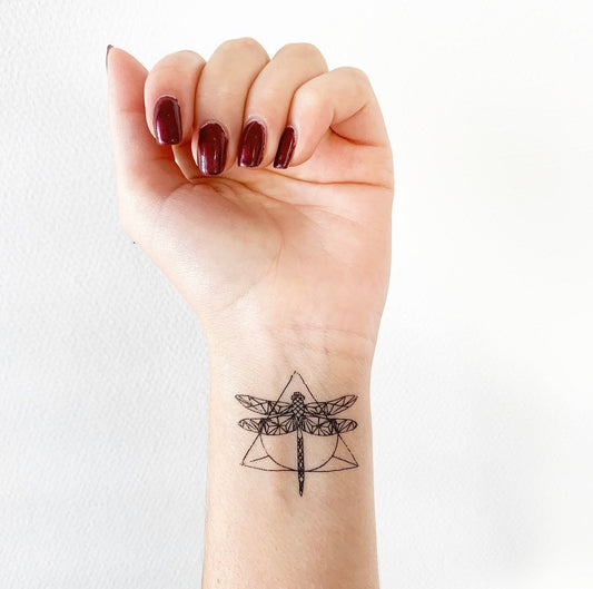 Dragonfly Triangle (set of 2) - Temporary Tattoo